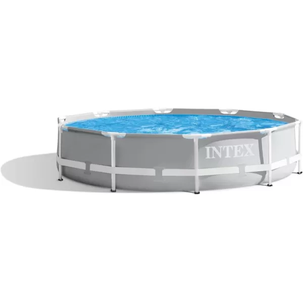 Intex 26710EH Prism Frame Premium Above Ground Swimming Pool 12ft x 30in  SuperTough Puncture Resistant  Rust Resistant  Easy Assemble  1718 Gallon Capacity  Pool Only10 x 30