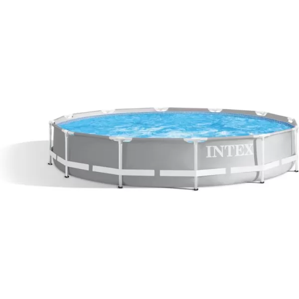 Intex 26710EH Prism Frame Premium Above Ground Swimming Pool 12ft x 30in  SuperTough Puncture Resistant  Rust Resistant  Easy Assemble  1718 Gallon Capacity  Pool Only12 x 30
