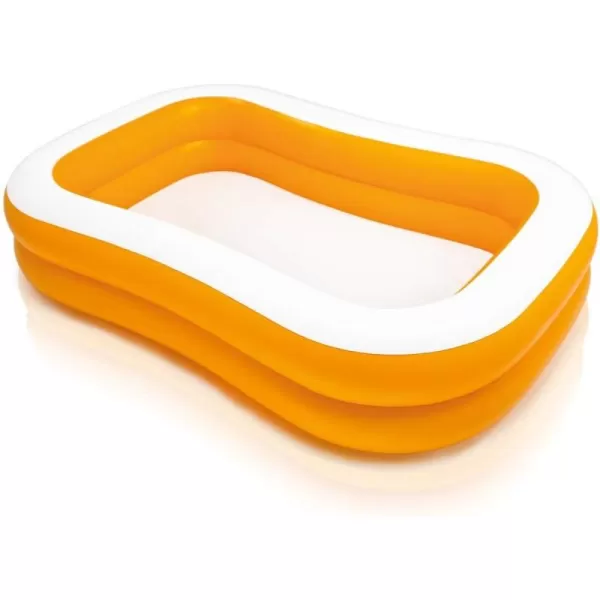 Intex 57181EP Swim Center Inflatable Family Pool 159 Gallon Capacity  90quot x 60quot x 19quot  Color May VaryOrange