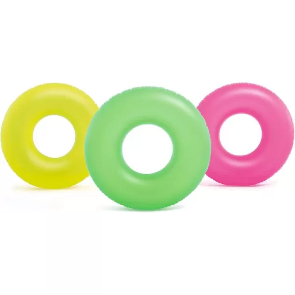 Intex Neon Frosted Inflatable Tubes Colors May Vary