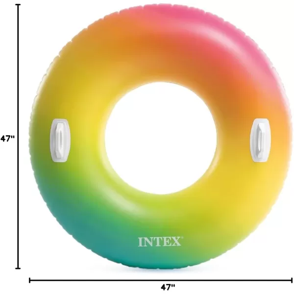 Intex Color Whirl Swimming Pool Float Tube with Handle 48 inch