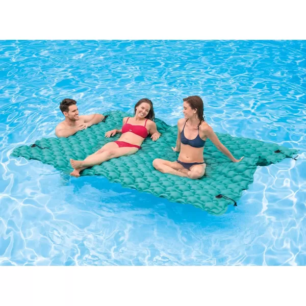 Intex Giant Inflatable Floating Water Mat Relaxing Platform Pad for Pools and Lakes4 Pack