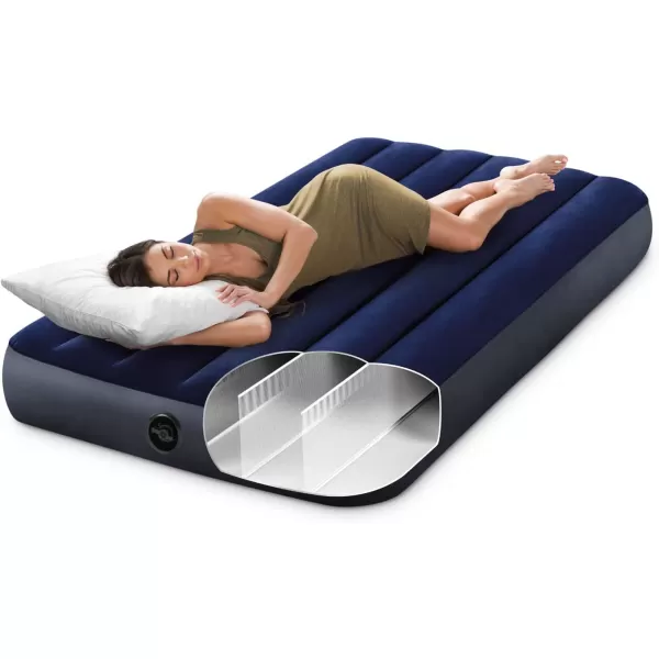 INTEX 64758E DuraBeam Standard Downy Air Mattress FiberTech Full Size 10in Bed Height 600lb Weight Capacity Pump Sold SeparatelyTwin