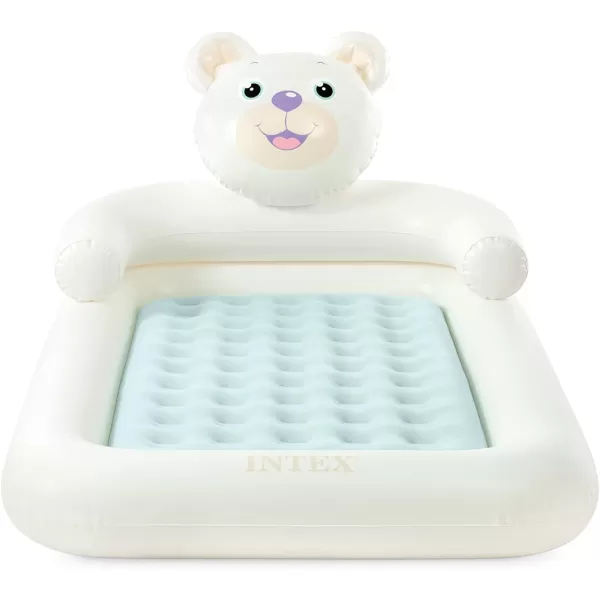 INTEX 66814EP Bear Kidz Inflatable Travel Bed Set Includes HandPump and Carry Bag  Removable Mattress  Quick Inflation  Indoor Use  45quot x 70quot x 28quot