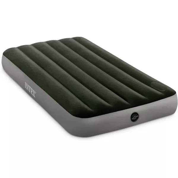 Intex 64763E DuraBeam Standard Downy Air Mattress FiberTech  Queen Size  Builtin Foot Pump  10in Bed Height  600lb Weight CapacityTwin