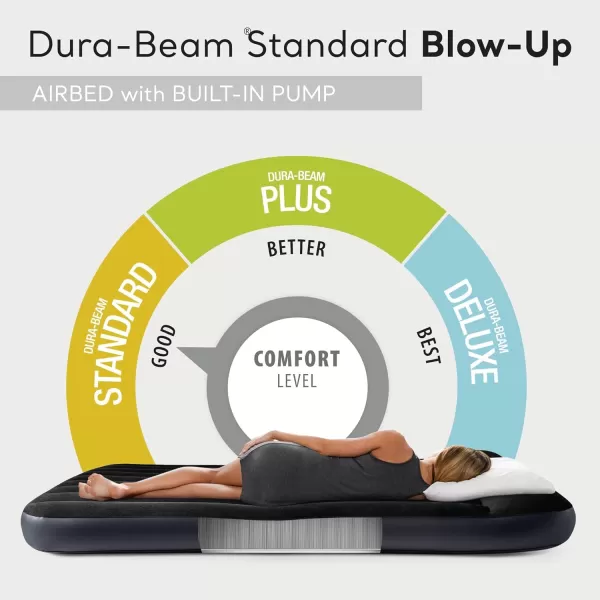 Intex DuraBeam Standard Pillow Rest Classic Air Mattress Series with Internal PumpFull