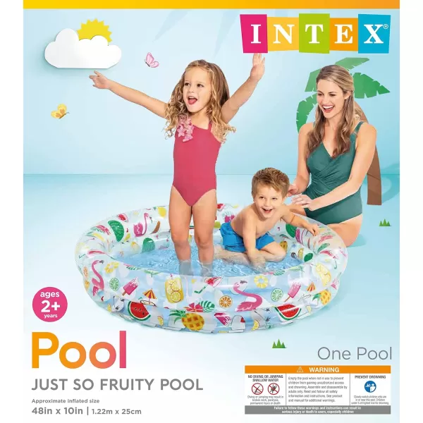 Intex Just So Fruity Inflatable Pool 48in x 10in