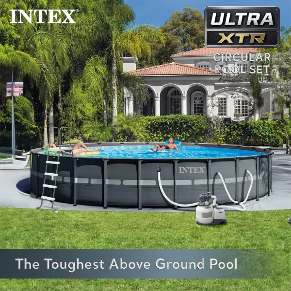 Intex Ultra XTR Deluxe Above Ground Swimming Pool Set Includes Cartridge Sand Filter Pump SuperTough Puncture Resistant Rust Resistant 26 x 52quot26 x 52