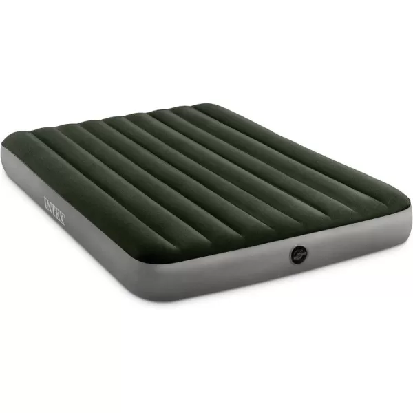INTEX 64779E DuraBeam Standard Prestige Air Mattress FiberTech  Queen Size  HandHeld Battery Pump  10in Bed Height  600lb Weight CapacityQueen