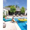 imageINTEX Luxe Lounge Inflatable Pool Mat Removable Fabric Cover  2 Soft Handles  440 Weight Capacity  78quot x 62quot  One Mat Color May Vary