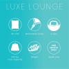 imageINTEX Luxe Lounge Inflatable Pool Mat Removable Fabric Cover  2 Soft Handles  440 Weight Capacity  78quot x 62quot  One Mat Color May Vary