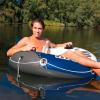 imageINTEX 56843EP River Run 1 Pro Inflatable Floating Lounge GoProPhone Mount  Builtin Cup Holder and Storage Compartment  Durable Grab Handles  EasytoUse Connectors  220lb Weight CapacityBlue