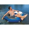 imageINTEX 56843EP River Run 1 Pro Inflatable Floating Lounge GoProPhone Mount  Builtin Cup Holder and Storage Compartment  Durable Grab Handles  EasytoUse Connectors  220lb Weight CapacityBlue