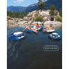 imageINTEX 56843EP River Run 1 Pro Inflatable Floating Lounge GoProPhone Mount  Builtin Cup Holder and Storage Compartment  Durable Grab Handles  EasytoUse Connectors  220lb Weight CapacityBlue