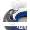 imageINTEX 56843EP River Run 1 Pro Inflatable Floating Lounge GoProPhone Mount  Builtin Cup Holder and Storage Compartment  Durable Grab Handles  EasytoUse Connectors  220lb Weight CapacityBlue