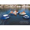 imageINTEX 56843EP River Run 1 Pro Inflatable Floating Lounge GoProPhone Mount  Builtin Cup Holder and Storage Compartment  Durable Grab Handles  EasytoUse Connectors  220lb Weight CapacityAqua