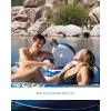 imageINTEX 56843EP River Run 1 Pro Inflatable Floating Lounge GoProPhone Mount  Builtin Cup Holder and Storage Compartment  Durable Grab Handles  EasytoUse Connectors  220lb Weight CapacityBlue