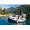 imageINTEX 56843EP River Run 1 Pro Inflatable Floating Lounge GoProPhone Mount  Builtin Cup Holder and Storage Compartment  Durable Grab Handles  EasytoUse Connectors  220lb Weight CapacityAqua