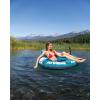imageINTEX 56843EP River Run 1 Pro Inflatable Floating Lounge GoProPhone Mount  Builtin Cup Holder and Storage Compartment  Durable Grab Handles  EasytoUse Connectors  220lb Weight CapacityTeal
