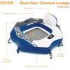 imageINTEX 56843EP River Run 1 Pro Inflatable Floating Lounge GoProPhone Mount  Builtin Cup Holder and Storage Compartment  Durable Grab Handles  EasytoUse Connectors  220lb Weight CapacityBlue