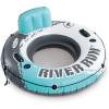 imageINTEX 56843EP River Run 1 Pro Inflatable Floating Lounge GoProPhone Mount  Builtin Cup Holder and Storage Compartment  Durable Grab Handles  EasytoUse Connectors  220lb Weight CapacityAqua