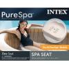 imageIntex 28502E PureSpa Slip Resisting Removable Countoured Inflatable Hot Tub Spa Seat Accessory with Adjustable Height for All PureSpa Models BeigeSpa Seat