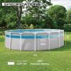 image:imageINTEX 26721MZ 14ft x 42in Prism Frame Clearview Premium Above Ground Pool Set Includes 1000 GPH Krystal Clear Cartridge Filter Pump  3357 Gallon Capacity  Age Grade 616 x 48