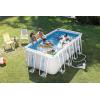 image:imageINTEX 26721MZ 14ft x 42in Prism Frame Clearview Premium Above Ground Pool Set Includes 1000 GPH Krystal Clear Cartridge Filter Pump  3357 Gallon Capacity  Age Grade 613 x 65 x 48
