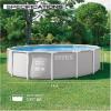 image:imageINTEX 26731EP Prism Frame Above Ground Swimming Pool Set 18ft x 48in  Includes 1500 GPH Cartridge Filter Pump  Removable Ladder  Pool Cover  Ground Cloth14 x 42