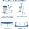 image:imageINTEX 26731EP Prism Frame Above Ground Swimming Pool Set 18ft x 48in  Includes 1500 GPH Cartridge Filter Pump  Removable Ladder  Pool Cover  Ground Cloth20 x 52