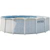 image:imageINTEX 26745EP 16Ft X 48In Chevron Prism Frame Premium Above Ground Swimming Pool Set with Filter Pump Removable Ladder Ground Cloth Pool Cover