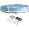 image:imageIntex 26711EH 12ft x 30in Prism Metal Frame Above Ground Swimming Pool with 530 GPH GCFI Filter Pump and Protective Canopy and fits up to 6 People