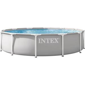 image:imageINTEX 26710EP 12Ft X 30In Prism Frame Premium Above Ground Swimming Pool SuperTough Puncture Resistant Rust Resistant Easy Assemble 1718 Gallon Capacity Pool Only Pump Not Included12 x 30