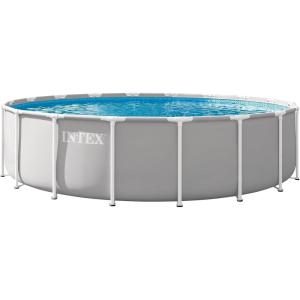image:imageINTEX 26731EP Prism Frame Above Ground Swimming Pool Set 18ft x 48in  Includes 1500 GPH Cartridge Filter Pump  Removable Ladder  Pool Cover  Ground Cloth18 x 48