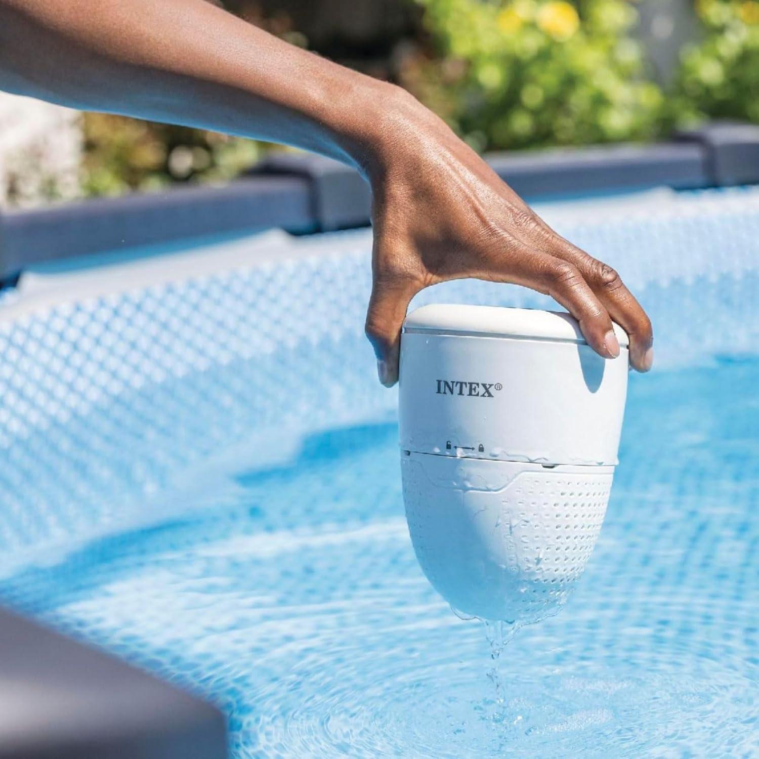 image:imageINTEX Smart Pool Water Analyzer with App Monitoring  Automated pH amp Chlorine Tracking RealTime Alerts Works with Saltwater Systems amp Sand Filter Pumps