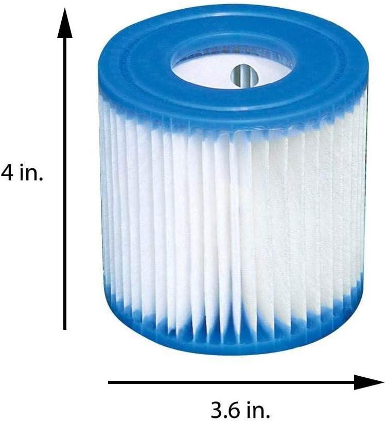 image:imageIntex 10 Foot Round Pool Cover and Filter Cartridge with Instructional Digital Video Disc for Setup and Liner for Outdoor Use Blue