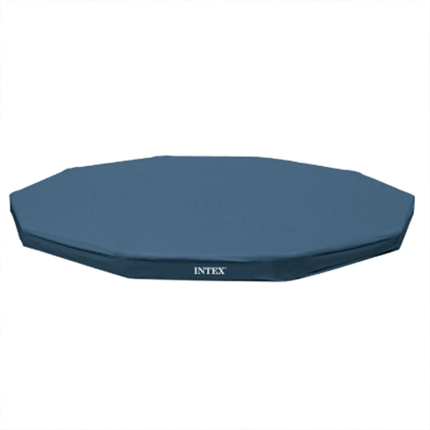 image:imageIntex 10 Foot Round Pool Cover and Filter Cartridge with Instructional Digital Video Disc for Setup and Liner for Outdoor Use Blue