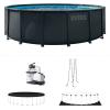 image:imageINTEX 26325EP 16Ft X 48In Ultra XTR Round Frame Swimming Pool Set with Sand Filter Pump Removable Ladder Ground Cloth Pool Cover15 x 48