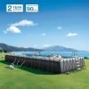 image:imageINTEX 26357MZ 20ft x 10ft x 52in Ultra XTR Deluxe Rectangular Above Ground Swimming Pool Set Includes 1500 GPH Sand Filter Pump SuperTough Puncture Resistant Rust Resistant Easy to Assemble36 x 18 x 52