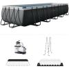 image:imageINTEX 26357MZ 20ft x 10ft x 52in Ultra XTR Deluxe Rectangular Above Ground Swimming Pool Set Includes 1500 GPH Sand Filter Pump SuperTough Puncture Resistant Rust Resistant Easy to Assemble20 x 10 x 52