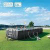 image:imageINTEX 26357MZ 20ft x 10ft x 52in Ultra XTR Deluxe Rectangular Above Ground Swimming Pool Set Includes 1500 GPH Sand Filter Pump SuperTough Puncture Resistant Rust Resistant Easy to Assemble20 x 10 x 52