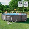 image:imageINTEX 26741EP Prism Frame Above Ground Swimming Pool Set 15ft x 48in  Includes 1000 GPH Cartridge Filter Pump  Removable Ladder  Pool Cover  Ground Cloth18 x 48