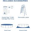 image:imageINTEX 26741EP Prism Frame Above Ground Swimming Pool Set 15ft x 48in  Includes 1000 GPH Cartridge Filter Pump  Removable Ladder  Pool Cover  Ground Cloth15 x 48