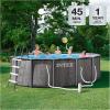 image:imageINTEX 26741EP Prism Frame Above Ground Swimming Pool Set 15ft x 48in  Includes 1000 GPH Cartridge Filter Pump  Removable Ladder  Pool Cover  Ground Cloth15 x 48
