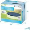 image:imageINTEX 28091E 24ft X 8in Round AllSeason Deluxe Pool Cover for 24ft Round Frame Above Ground Pools with Secure RopeTie and PreDrilled Drain Holes10 Round