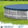 image:imageINTEX 28091E 24ft X 8in Round AllSeason Deluxe Pool Cover for 24ft Round Frame Above Ground Pools with Secure RopeTie and PreDrilled Drain Holes10 Round