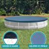 image:imageINTEX 28091E 24ft X 8in Round AllSeason Deluxe Pool Cover for 24ft Round Frame Above Ground Pools with Secure RopeTie and PreDrilled Drain Holes10 Round