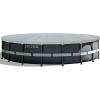 image:imageINTEX 28091E 24ft X 8in Round AllSeason Deluxe Pool Cover for 24ft Round Frame Above Ground Pools with Secure RopeTie and PreDrilled Drain Holes18ft round