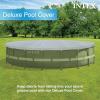 image:imageINTEX 28091E 24ft X 8in Round AllSeason Deluxe Pool Cover for 24ft Round Frame Above Ground Pools with Secure RopeTie and PreDrilled Drain Holes18ft round