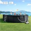 image:imageINTEX Above Ground Swimming Pool Set Ultra XTR 26 x 52 Round Frame Bundled with 2 Pack OptiFlow Premium Pure Silica Filter Pool Sand 50 lb Bag18 x 52